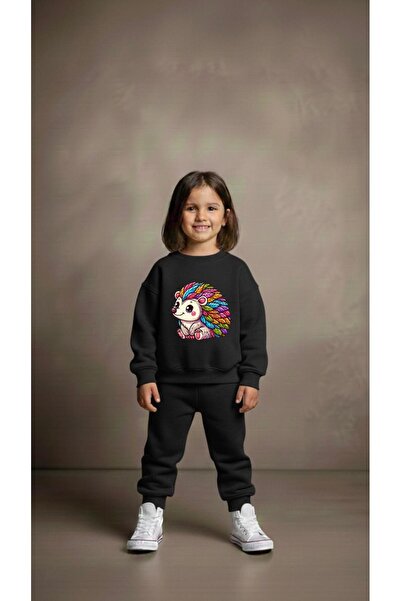 playwear Отборен суичър KİRPİ с щампа за момичета и момчета, с кръгло деколте...