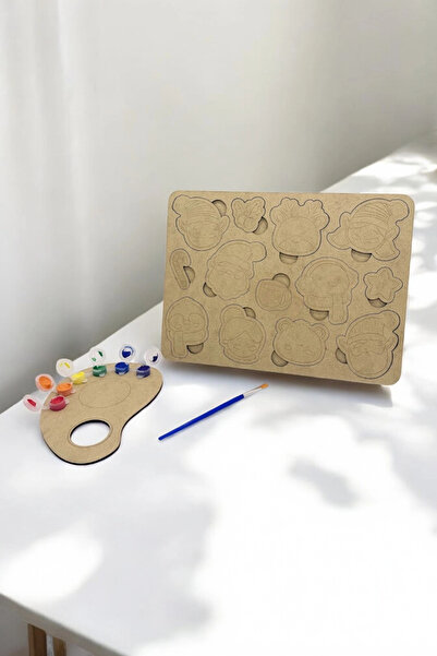 BenomTech Noel Temalı Ahşap Boyama Oyun Seti | Okul Öncesi Etkinlik