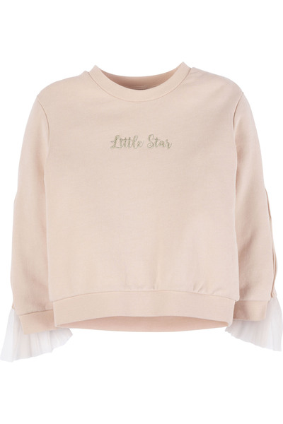 Mamino Somon 2'si 1 Arada Tasarım Tüllü Kız Çocuk Sweatshirt