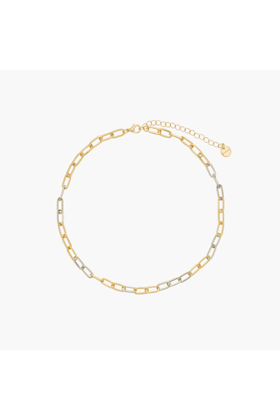 Lifestyle قلادة معدنية ثنائية اللون