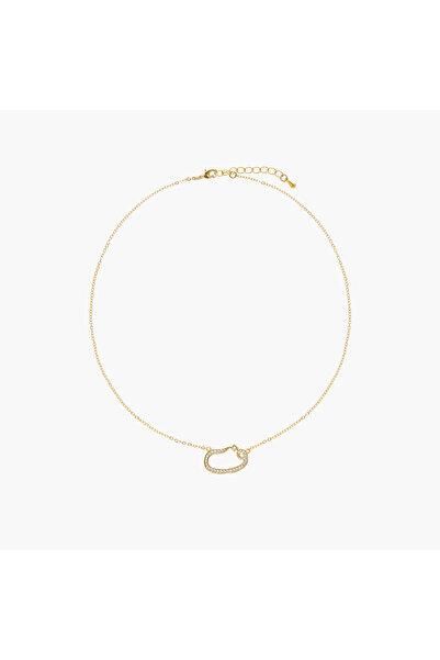 Lifestyle قلادة مزخرفة بحروف عربية مع مشبك إغلاق على شكل مخلب الكركند