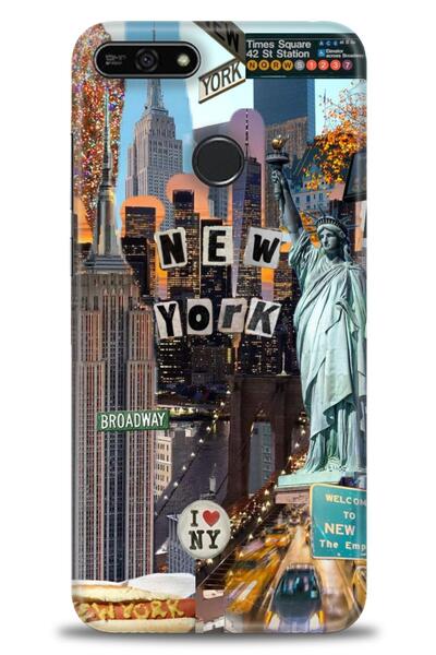 Rulet Aksesuar غطاء متوافق مع هاتف هواوي هونر 7A HD مطبوع + واقي شاشة سيراميك...