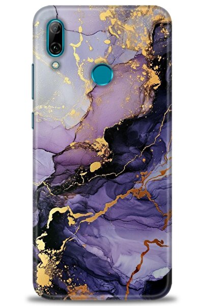 Rulet Aksesuar غطاء متوافق مع هاتف هواوي بي سمارت 2019 HD مطبوع - غطاء سيليكو...