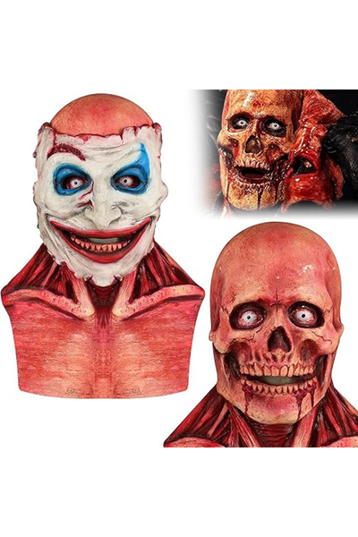 OEM Double Layer Bloodied Skull Horror Mask for Halloween Cosplay