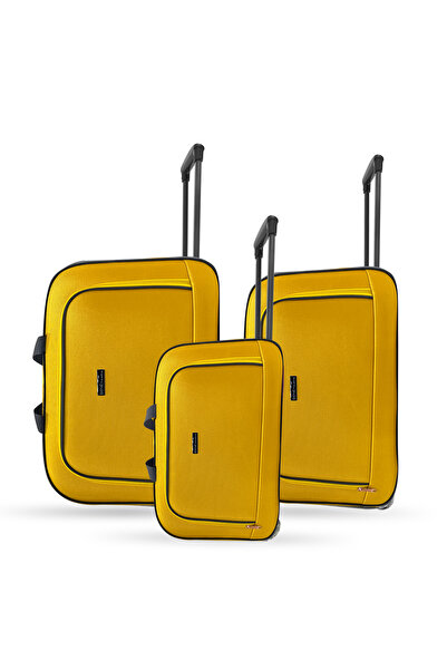 Set Jones Unisex Çekçekli Hostes Pilot 3'lü El Valiz Seti