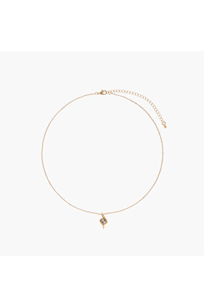 Lifestyle Metallic Stone Pendant Necklace