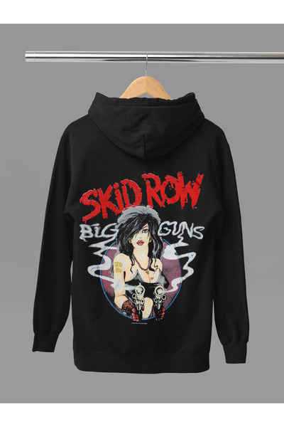 MAGORS سترة روك قطنية مطبوعة بأكمام طويلة من SKID ROW مبطن بالصوف مكونة من 3 ...