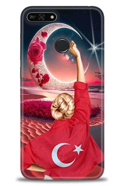 Rulet Aksesuar غطاء متوافق مع هاتف Huawei Honor 7A HD مطبوع - غطاء سيليكون مص...