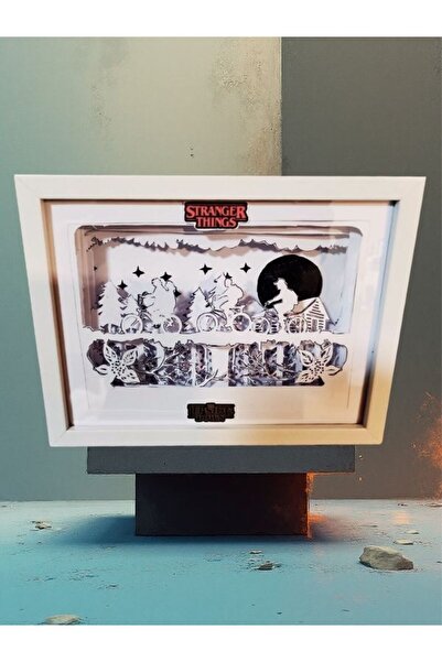 TİWO DİJİTAL STRANGER THİNGS UPSİDE DOWN 3 BOYUTLU EL YAPIMI DEKORASYON IŞIKL...