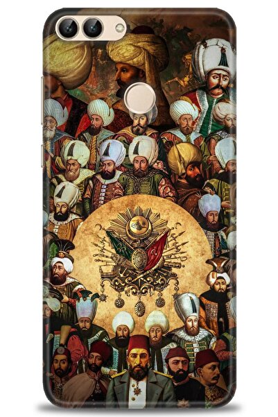 Rulet Aksesuar غطاء متوافق مع هاتف هواوي بي سمارت HD مطبوع + واقي شاشة سيرامي...