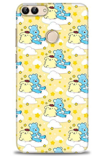 Rulet Aksesuar غطاء متوافق مع هاتف هواوي بي سمارت HD مطبوع + واقي شاشة سيرامي...