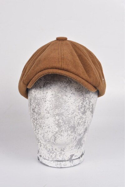 mercantoptan Winter 8 Pieces Genuine Wool Model Peaky Blinders Cap Hat