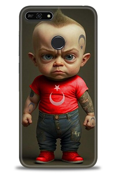 Rulet Aksesuar غطاء متوافق مع هاتف Huawei Honor 7A HD مطبوع - غطاء سيليكون مص...