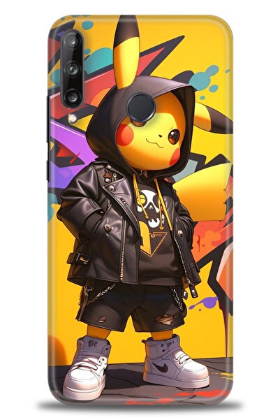 Rulet Aksesuar غطاء متوافق مع هاتف هواوي P40 لايت E HD مطبوع - غطاء سيليكون م...