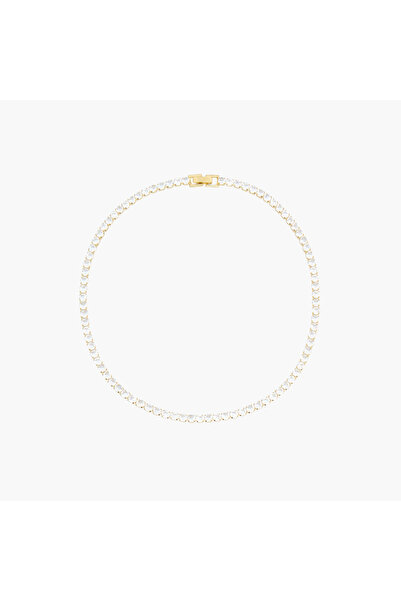 Lifestyle قلادة تشوكر مرصعة بالزركونيا المكعبة المعدنية