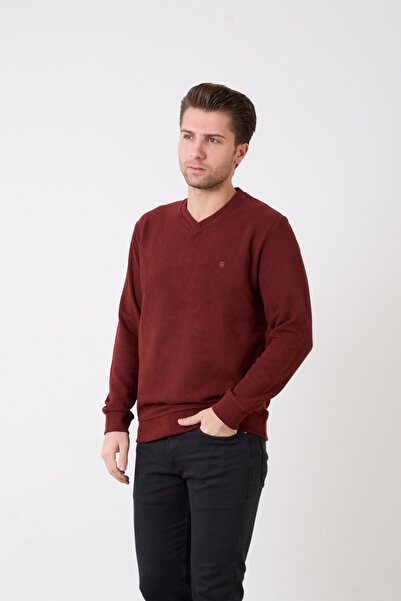 Erkek Premium Selanik Kumaş V Yaka Sweatshirt
