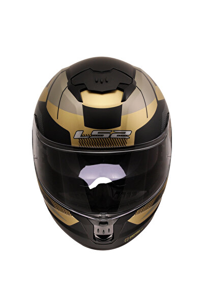 LS2 STREAM 2 ROAD MAT SİYAH-GOLD-GRİ KASK