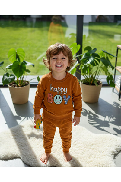 Momivi Kids طقم قطني مكون من قطعتين للأولاد الصغار من هابي بوي