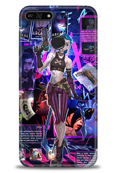 Rulet Aksesuar غطاء متوافق مع هاتف Huawei Honor 7A HD مطبوع - غطاء سيليكون مص...