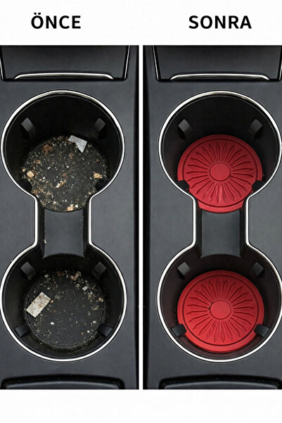 ozzen Araba Bardak Altlığı Silikon Araç İçi Kaymaz Mat Telefon Para Malzeme T...