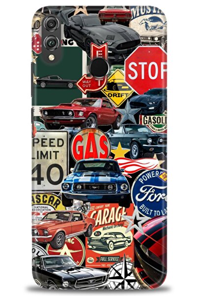 Rulet Aksesuar غطاء متوافق مع هاتف هواوي هونر 8X HD مطبوع - غطاء سيليكون مصمم...