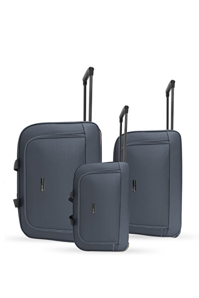 Set Jones Unisex Çekçekli Hostes Pilot 3'lü El Valiz Seti