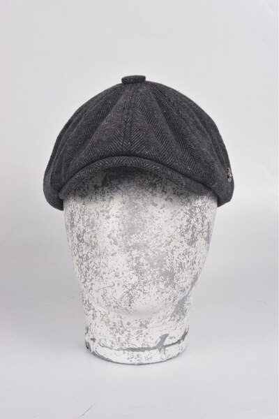 mercantoptan Winter 8 Pieces Genuine Wool Model Peaky Blinders Cap Hat