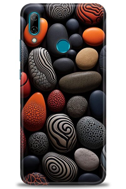 Rulet Aksesuar حافظة متوافقة مع هاتف هواوي بي سمارت 2019 HD مطبوع + واقي شاشة...