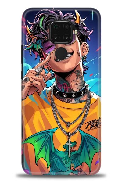 Rulet Aksesuar غطاء متوافق مع هاتف هواوي ميت 30 لايت HD مطبوع - غطاء سيليكون ...