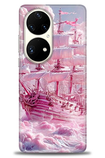 Rulet Aksesuar حافظة متوافقة مع هاتف هواوي P50 Pro HD مطبوع + واقي شاشة سيرام...