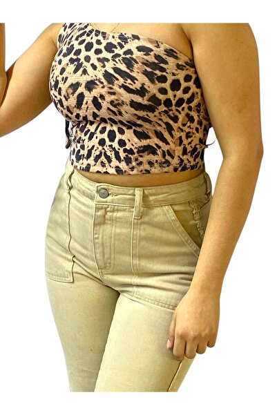 FUNSTYLE Μονόμανικο Λεοπάρ Κροπ