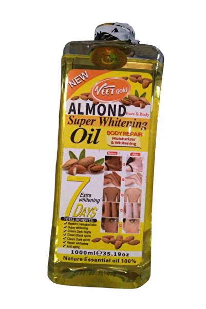 Veet زيت اللوز الذهبي لتفتيح البشرة والوجه والجسم، 1000 مل