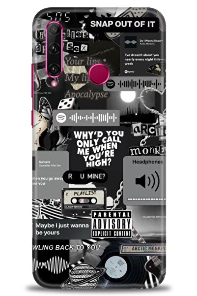 Rulet Aksesuar غطاء متوافق مع هاتف هواوي هونر 20 لايت HD مطبوع - غطاء سيليكون...