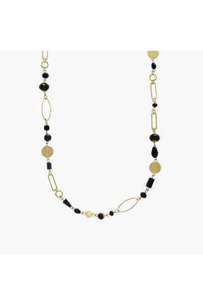 Lifestyle Gold-Tone Beaded Necklace