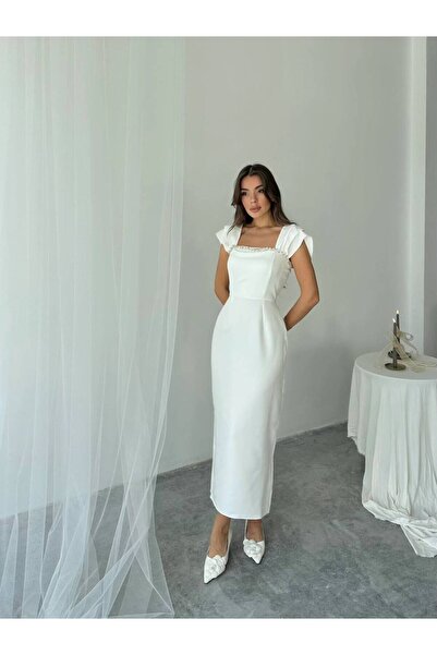 EtikaOnline Kadın Tasarım Şık Taş Detaylı Elbise Abiye