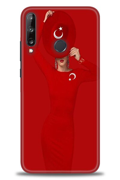 Rulet Aksesuar غطاء متوافق مع هاتف هواوي P40 Lite E HD مطبوع - غطاء سيليكون م...