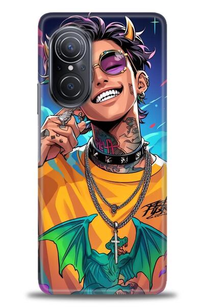 Rulet Aksesuar غطاء متوافق مع هاتف هواوي نوفا 9 SE HD مطبوع - غطاء سيليكون مص...