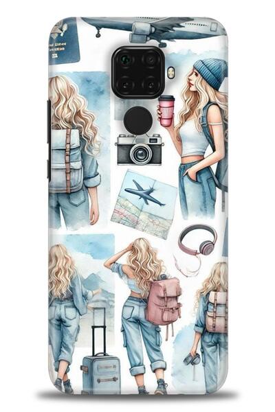 Rulet Aksesuar غطاء متوافق مع هاتف هواوي ميت 30 لايت HD مطبوع - غطاء سيليكون ...