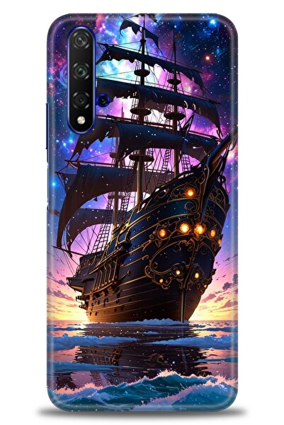 Rulet Aksesuar غطاء متوافق مع هاتف هواوي هونر مطبوع HD - غطاء سيليكون بتصميم ...