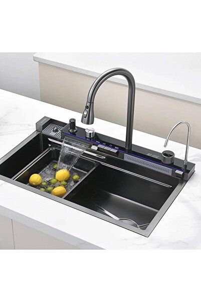 HT PRİMA Teknolojik Akıllı Eviye Spiralli Mutfak Bataryası Çok Fonksiyonlu Ak...