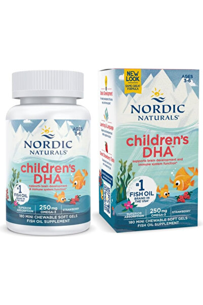 Nordic Naturals Children’s DHA, Strawberry - 360 Mini Chewable Soft Gels for ...