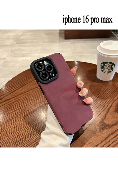 bbtech İphone 16 PRO MAX ile Uyumlu Suni Süet Kamera Korumalı Lion Case