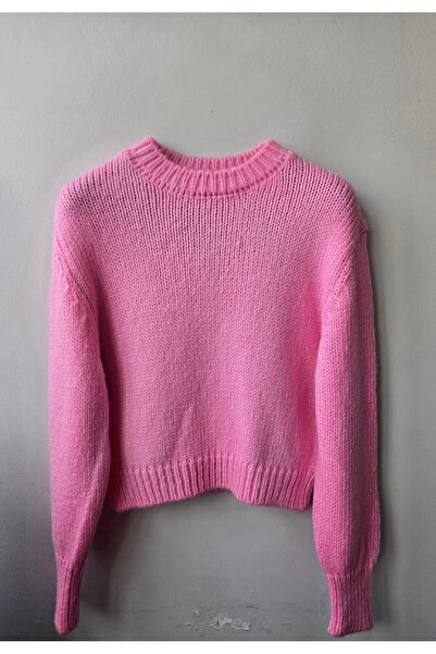 Park Karon سترة نسائية محبوكة برقبة دائرية من سيلانيك ذات ملمس ناعم 3014