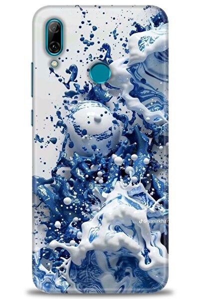 Rulet Aksesuar حافظة متوافقة مع هاتف هواوي بي سمارت 2019 HD مطبوع + واقي شاشة...