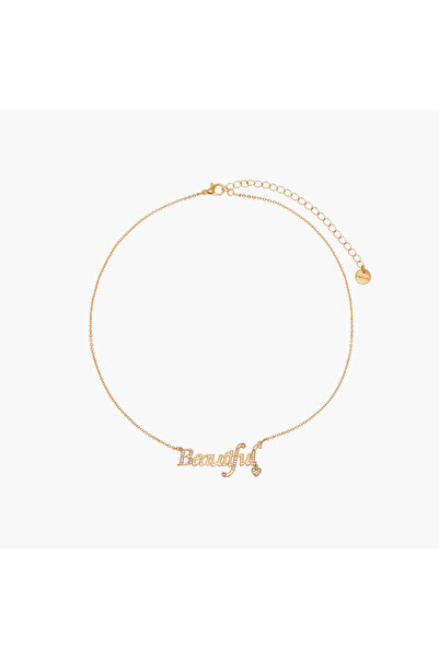 Lifestyle Embellished Pendant Necklace with Lobster Clasp Closure