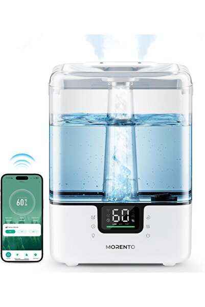 MORENTO Smart Humidifier for Bedroom Room, 6L Cool Mist Top Fill Humidifier with Timer, Aroma Diffus