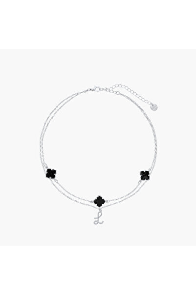 Lifestyle Alphabet Pendant Layered Necklace with Lobster Clasp Closure