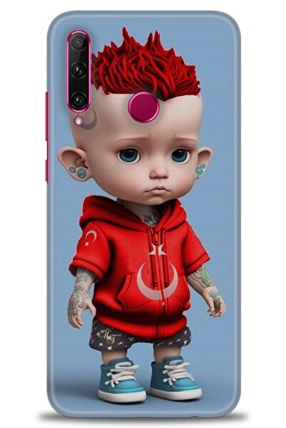 Rulet Aksesuar غطاء متوافق مع هاتف هواوي هونر 20 لايت HD مطبوع - غطاء سيليكون...