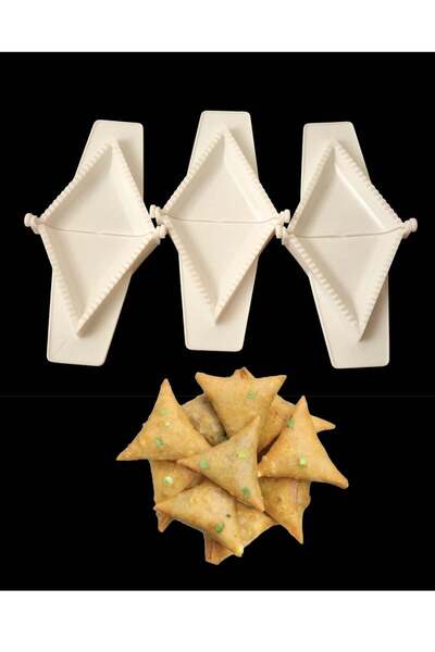 Generic Large Dumpling Pierogies Maker 3 Tiangular Samosa Moulds