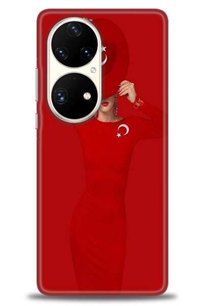 Rulet Aksesuar غطاء متوافق مع هاتف هواوي P50 Pro HD مطبوع - غطاء سيليكون مصمم...